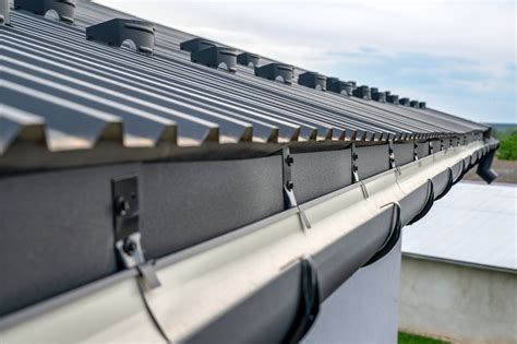 metal roof with gutters